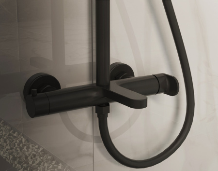 Душевая система Vincea Rondo VSFS-1R1MB черная матовая фото