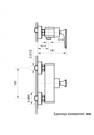 Смеситель для душа AltroBagno Aperto 030601Cr фото