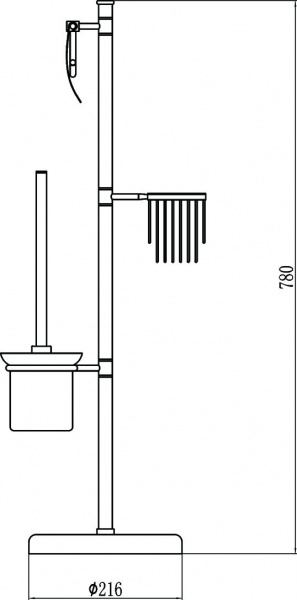 Стойка для туалета напольная Savol S-00Y706 фото
