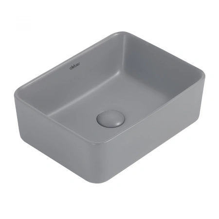 Накладная раковина Abber Rechteck AC2213MG 40x30 серая матовая фото