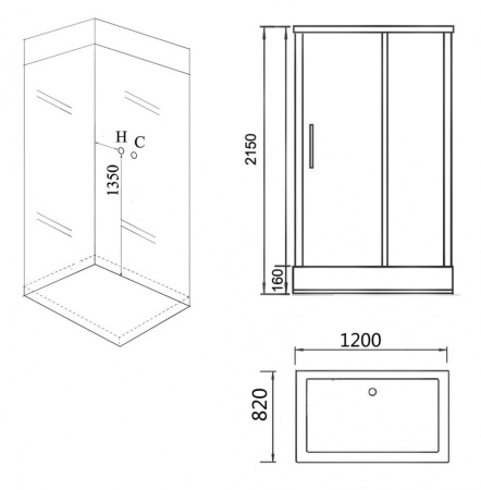 Душевая кабина Grossman GR167 120x80 белая фото
