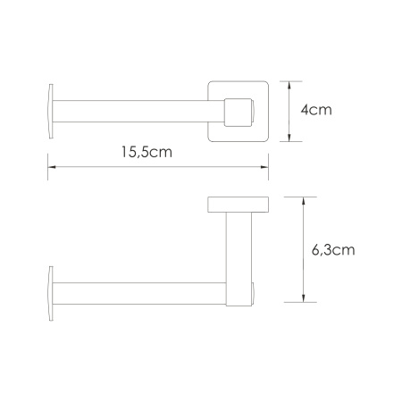 Держатель для туалетной бумаги WasserKRAFT Rhin K-8796 хром матовый фото