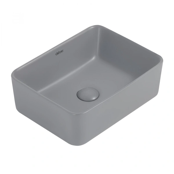 Накладная раковина Abber Rechteck AC2213MG 40x30 серая матовая фото